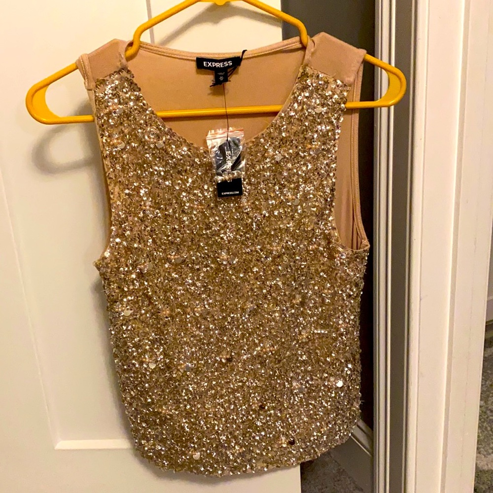 Express sequined dress top